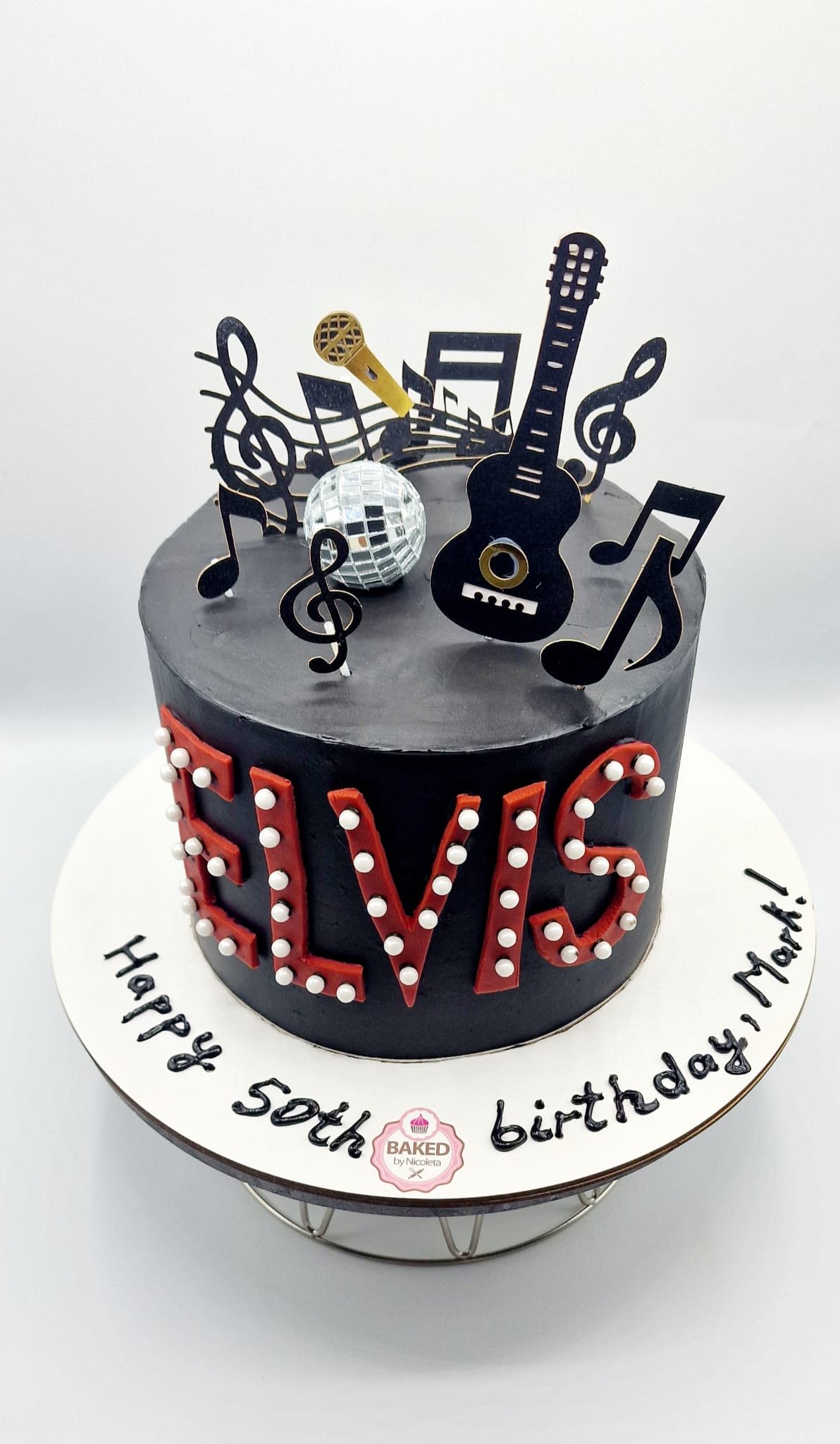 Bespoke custom celebration cake for Gentlemen & Milestones handcrafted by Nicoleta